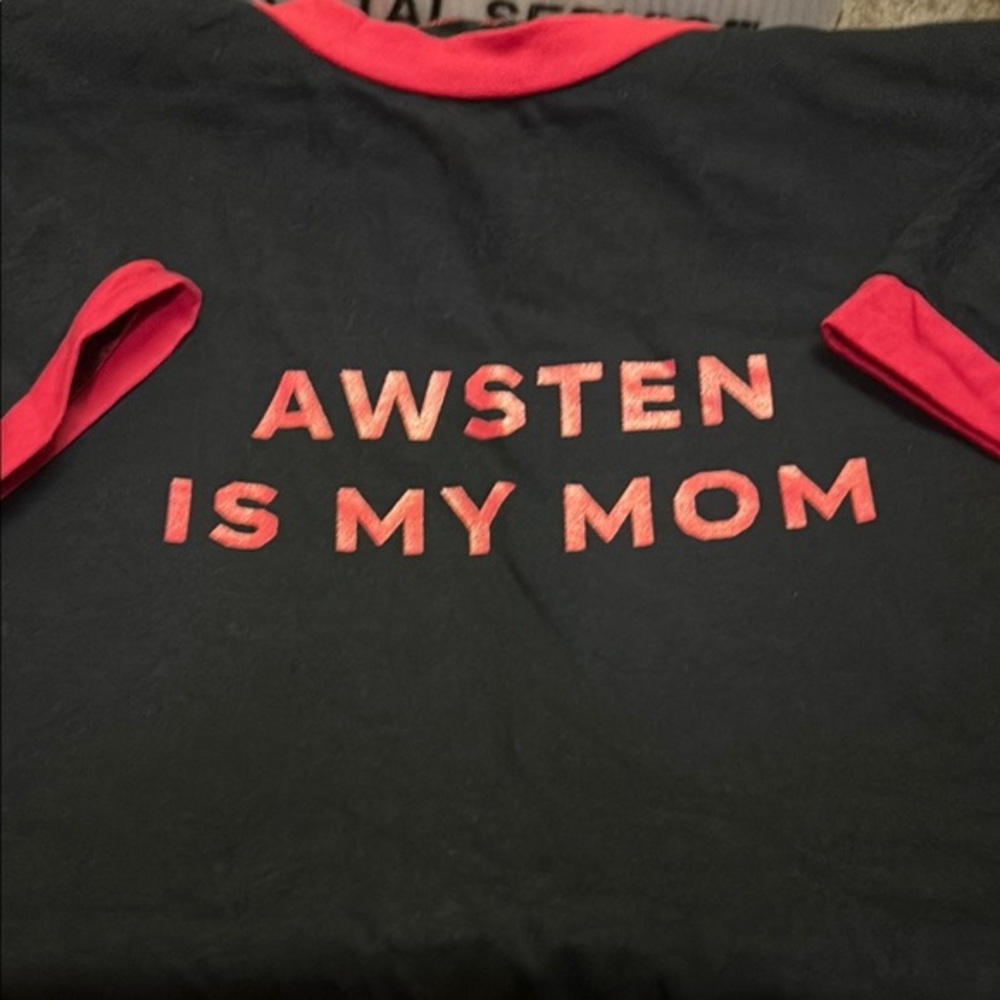 Black and Red Short Sleeve Tee with Bold Graphic